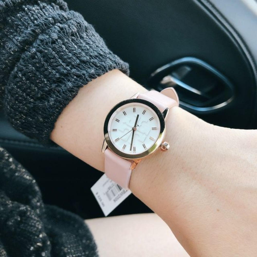 Tory Burch Women's Gigi Blush Pink Leather Strap Watch 28mm - Picture 6 of 6